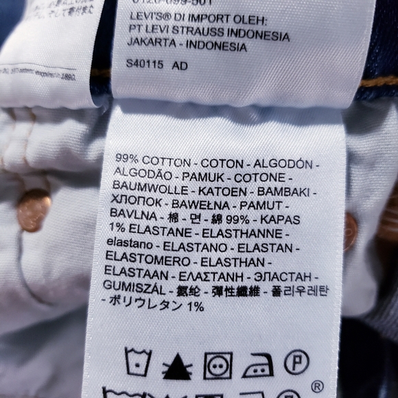 Levi's 501 Skinny Jeans Button Fly Dark Wash Women's Size 24 /30 - Picture 13 of 14